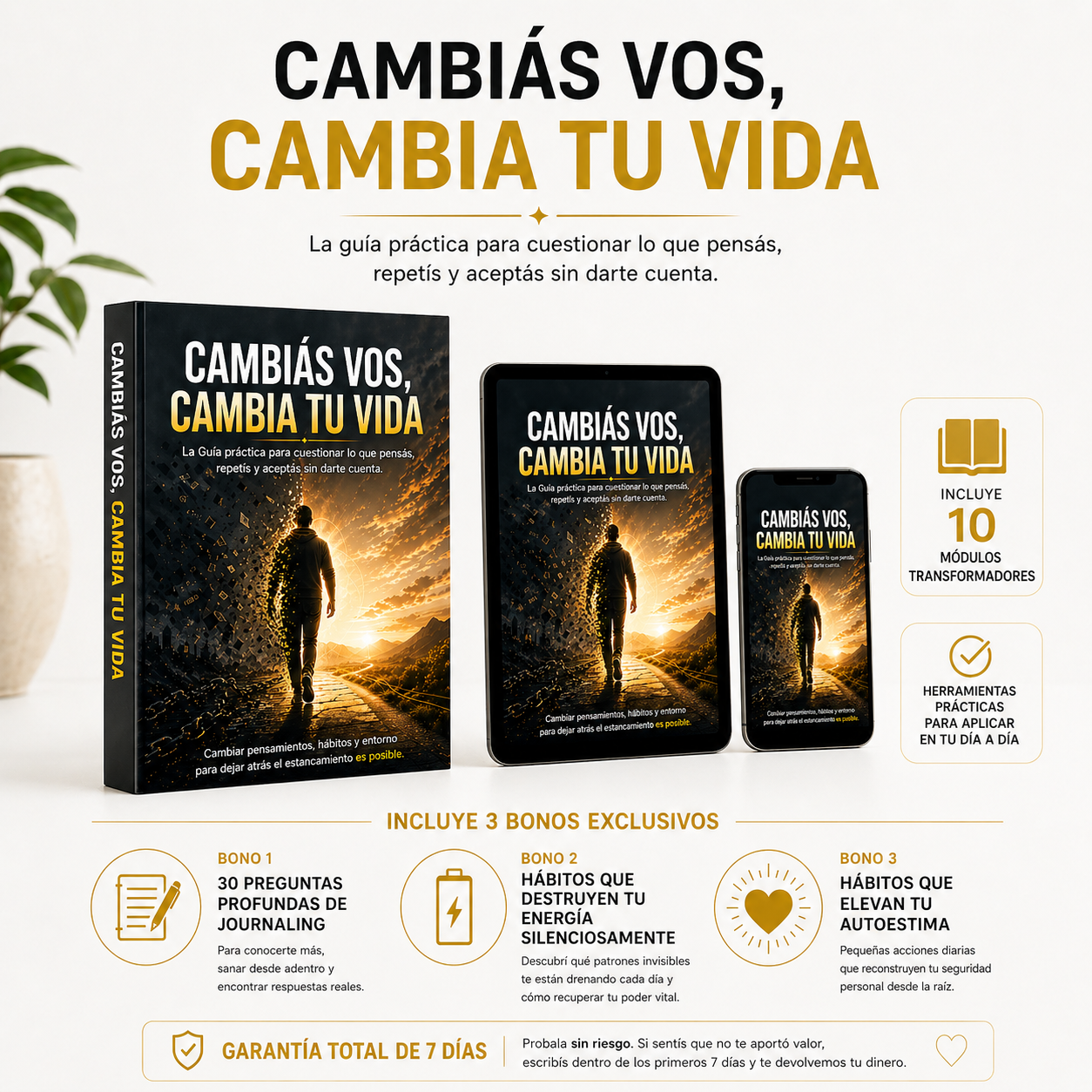 Cambiás vos, Cambia tu vida.